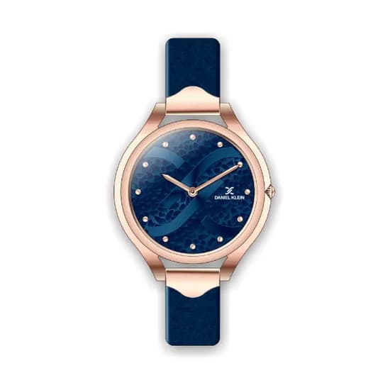 Relógio Analógico Feminino Daniel Klein Premium DK.1.12268-3 - Rosa Ouro e Azul