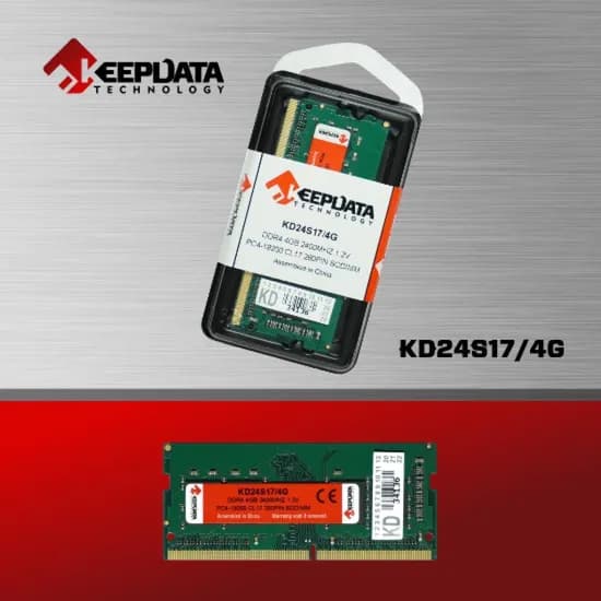 Memóriaória para Notebook DDR4 4GB 2400MHZ Keepdata KD24S17/4G