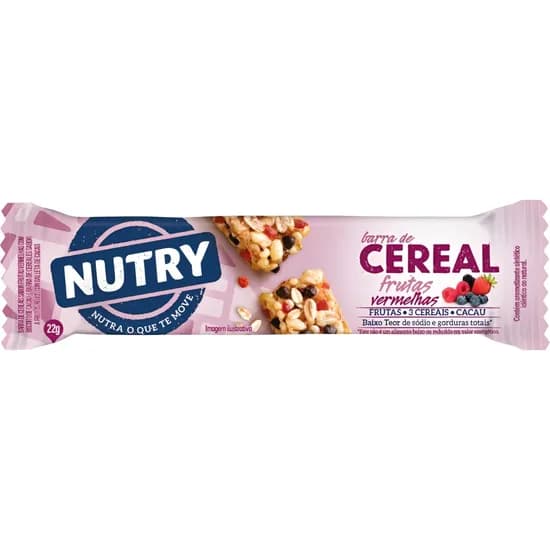 Dep. Barra de Cereal Nutry Frutas Vermelhas Y Cookies 24X22GR
