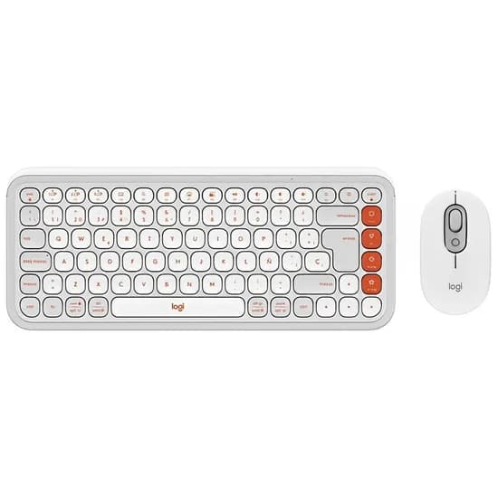 Teclado Logitech + Mouse Pop Icon Combo 920-013055 Espanhol - White