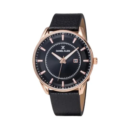 Relógio Analógico Masculino Daniel Klein Premium DK12011-2 - Preto/Rosa Ouro
