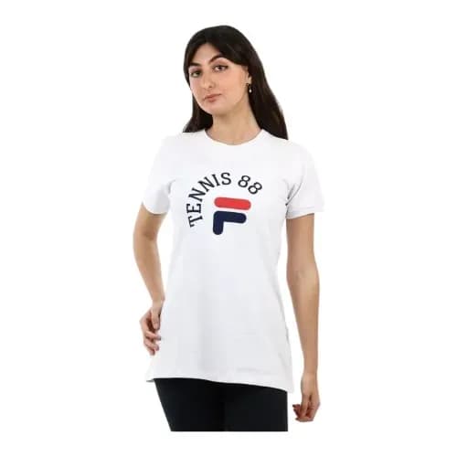 Camiseta Casual Femenino Fila Court Club Crema