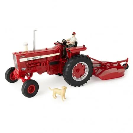 Case 1/16 Big Farmall 1256 Trtor Whith Mower 44380
