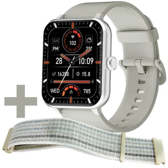Relógio Blackview R50 com Bluetooth - Prata/Cinza + Pulseira