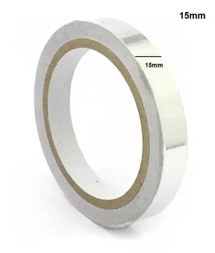 Fita Termica Aluminio Alta Temperatura 15MM Rolo 20MTS [Cod.70703]