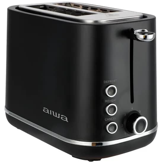 Torradeira Aiwa AWTD1430 850 Watts 7 Temperaturas 220 - 240V ~ 50/60HZ - Preta/Prata