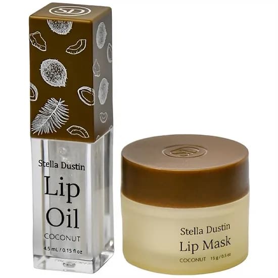 Kit Stella Dustin Lip Oil 4.5 ML + Máscara Labial Coconut 15 G