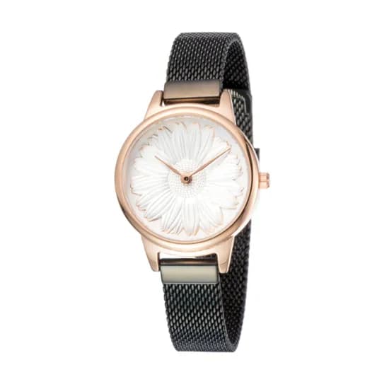 Relógio Analógico Feminino Daniel Klein Trendy DK11952-4 - Preto/Rosa Ouro