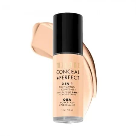Base Corretivo Milani Conceal + Perfect 2-IN-1 00A Porcelain