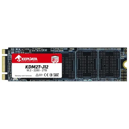 SSD Keepdata 2TB Gen 3, M.2 2280 SATA NGFF, Leitura Até 550MB/s Gravação 500MB/s, KDM2T-J12