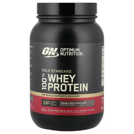Optimum Nutrition Whey Protein 100% Gold Standard 2LB - Double Rich Chocolate
