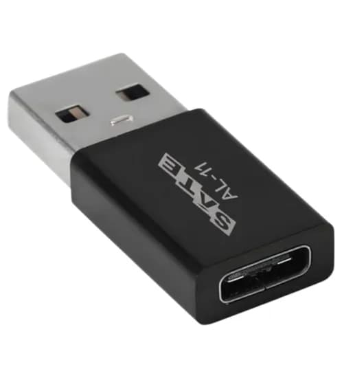 Adaptador USB-A para USB-C Satellite AL-11 - Preto