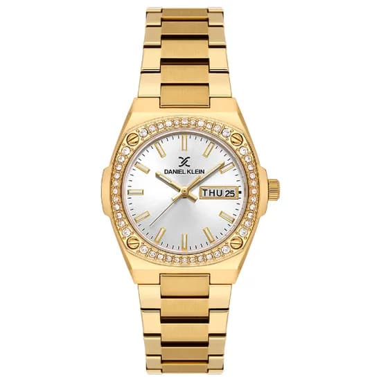 Relogio Analogico Feminino Daniel Klein DK.1.14122-2 Premium Lady / Pulseira de Aço Inoxidável - Gold