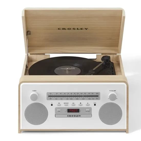 Toca Disco Crosley Carter CR7024A-Na 7 En 1 Bluetooth/ CD/ AM-FM/ Aux/ 3.5MM (Caixa Feia)