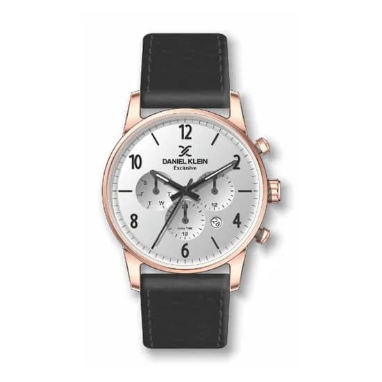 Relógio Analógico Masculino Daniel Klein Exclusive DK11832-6 - Rosa Ouro e Preto