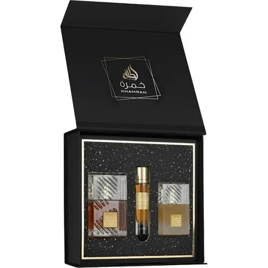 Kit Perfume Lattafa Khamrah Edp - Unissex 3 Peças