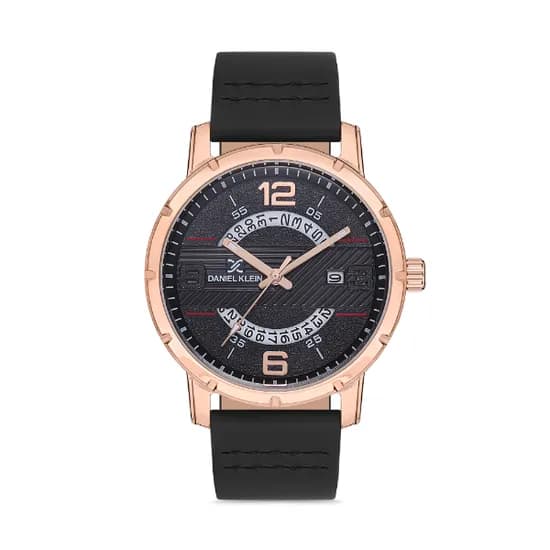 Relógio Analógico Masculino Daniel Klein Premium DK.1.12615-3 - Rosa Ouro/Preto