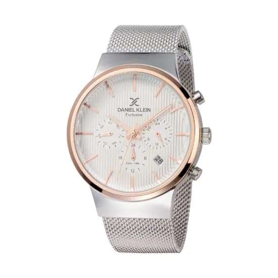 Relógio Analógico Masculino Daniel Klein Exclusive DK11958-4 - Prata/Rosa Ouro