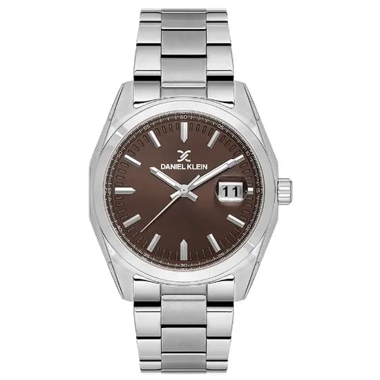 Relogio Analógico Masculino Daniel Klein DK.1.14137-5 Premium Gents / Pulseira de Aço Inoxidável - Prata/Marrom