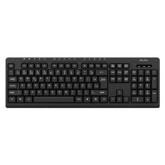 Teclado Kolke KET-797 ABNT2 PT Multimedia 107 Teclas + 15 Teclas Multimidea - Black