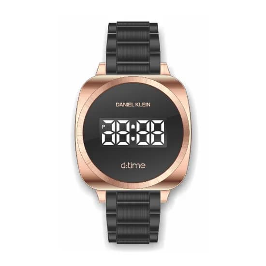 Relógio Digital Daniel Klein D.Time DK12253-2 - Rosa Ouro e Preto