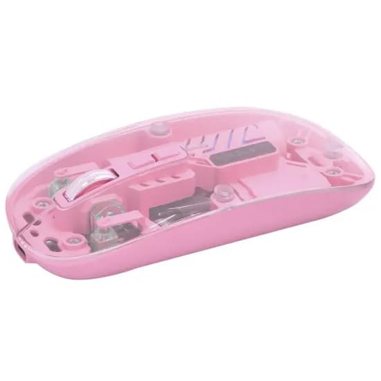 Mouse Wireless Satellite A773G Transparente Rosa BT 2.4GHZ