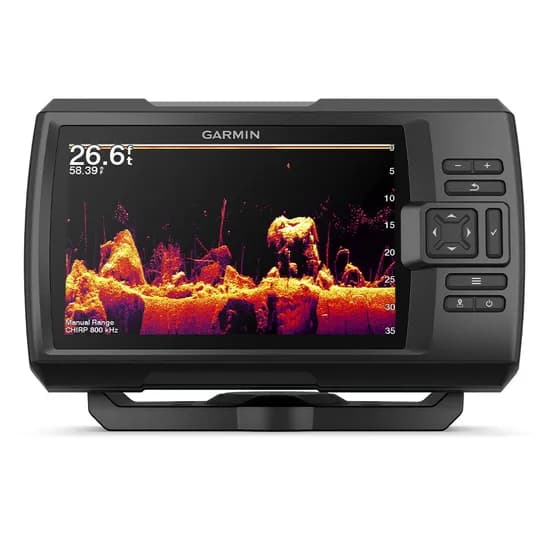 GPS Garmin Striker Vivid 7CV - com Transdutor GT20 - À Prova D'Água - 7" - Preto