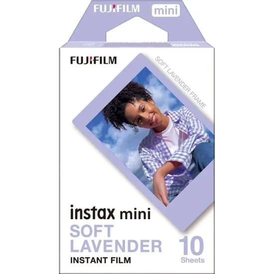 Papel Térmico Fujifilm Instax Mini Soft Lavender - (10 Folhas de Filme)