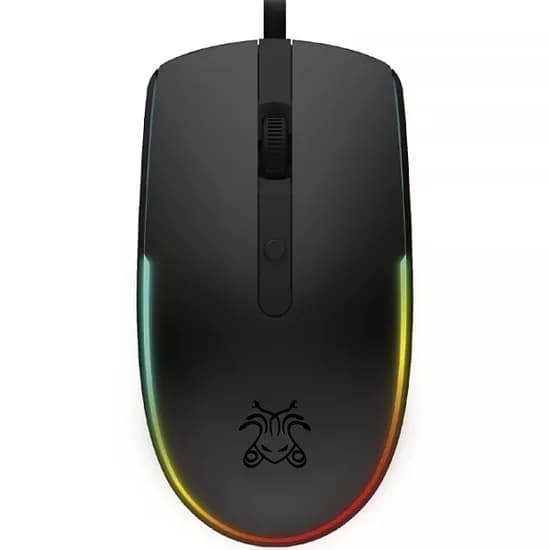 Mouse com Fio Gaming Mox Emporium MO-M251 / USB / 3600DPI / RGB - Preto
