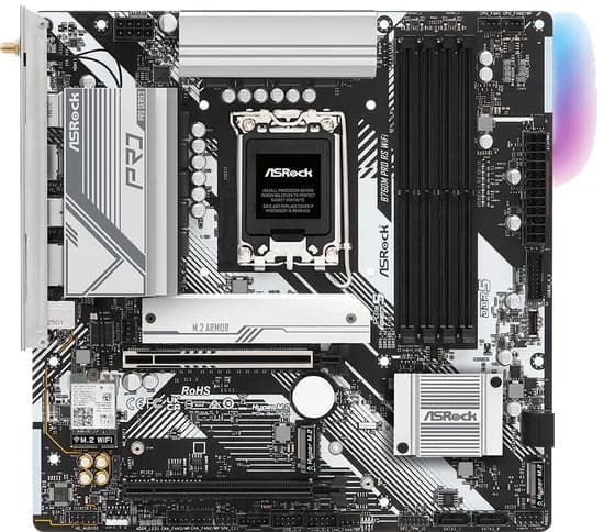 Placa Mãe Asrock B760M Pro RS Wifi/ USB-C/ 4XDDR5/ PCI-e/ HDMI/ DP