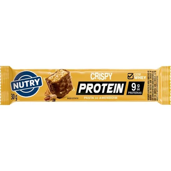 Dep. Barra de Cereal Nutry Crispy Protein Pasta Mani 12X30GR