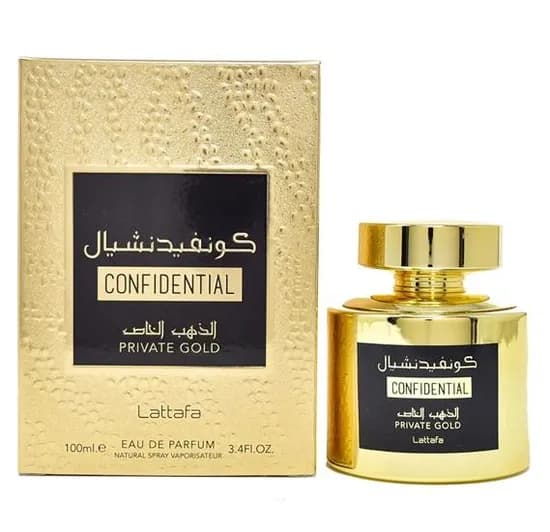 Perfume Lattafa Confidential Private Gold 100ML