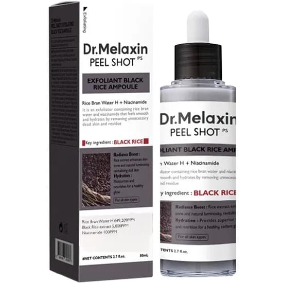 Esfoliante Facial DR.Melaxin Peel Shot Black Rice Ampoule 80 ML