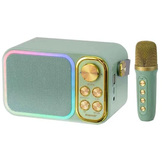 Speaker Ecopower EP-2112 10W/ BT/ USB/ Aux/ SD/ FM/ Microfone - Verde