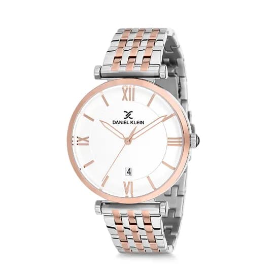 Relógio Analógico Masculino Daniel Klein Premium DK12217-2 - Prata e Rosa Ouro