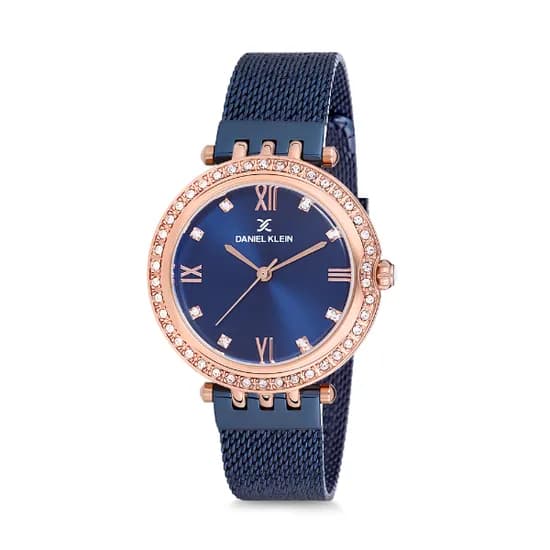 Relógio Analógico Feminino Daniel Klein Premium DK12078-5 - Azul e Dourado