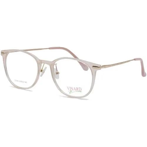 Óculos de Grau Visard T-8188 Feminino, Tamanho 52-20-141 C6 - Rosa e Dourado