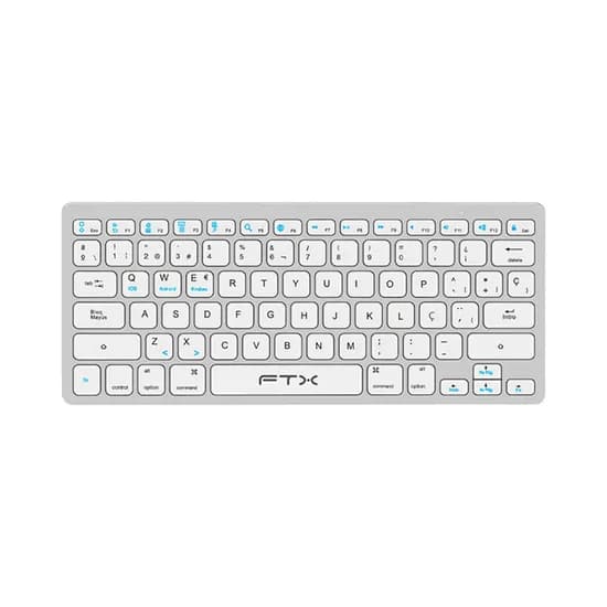 Teclado Inalambrico FTX FTXB1000 Slim Plata (Portugues)