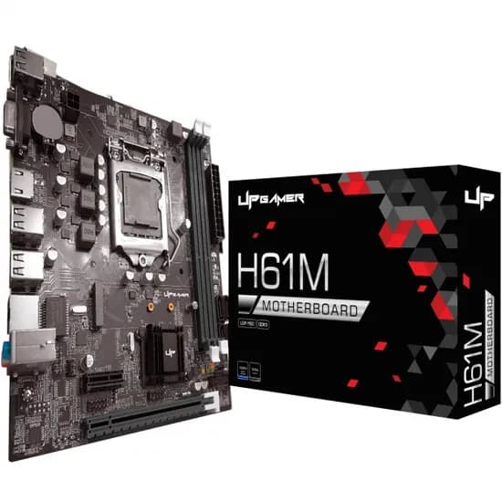 Placa Mãe Up Gamer H61MDR3, Intel LGA 1155, M-ATX, DDR3, M.2 Nvme, UP-H61M