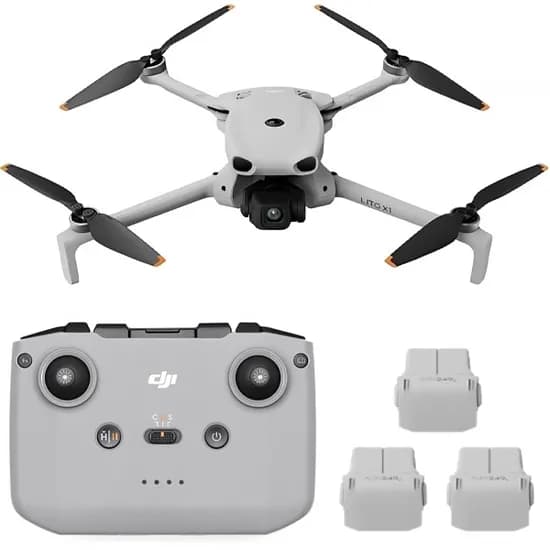Drone Dji Lito X1 FLY More Combo (Dji RC-N3) Anatel 4K com GPS - Cinza Claro