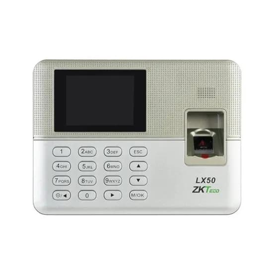 Relógio Marcador Biométrico Zkteco LX50 com Reconhecimento de Impressão Digital- Prata