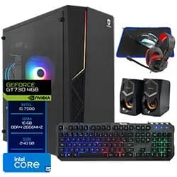 PC Montado Gamer Intel Core i5 8400 de 2.5GHZ 16GB de Ram / 240GB SSD / Radeon HD7670 ATI 4GB + Kit Gamer - Preto