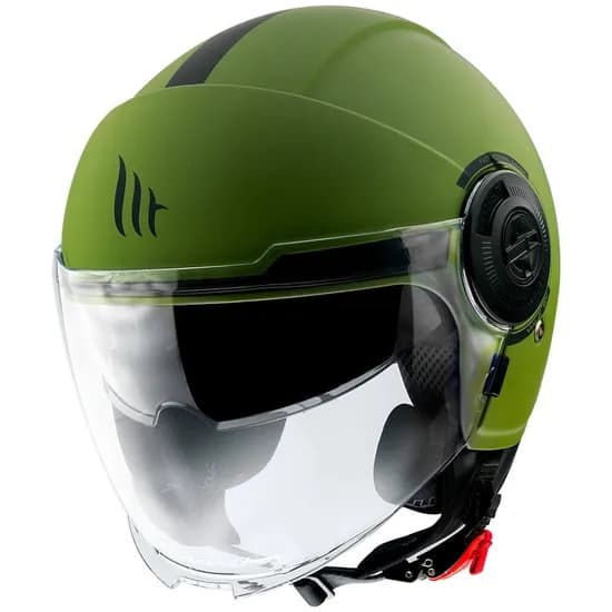 Capacete MT Helmets Viale SV s Solid A6 - Aberto - Tamanho XL - com Óculos Interno - Matt Green