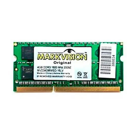 Memória para Notebook Markvision, DDR3L 4GB (1X4GB), 1600MHZ, So-DIMM, MVD34096MSD-A6, Verde