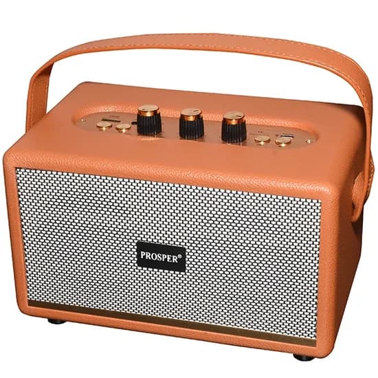 Speaker Prosper MK-324 / 60W com Bluetooth / Auxiliar / Micro SD - Marrom