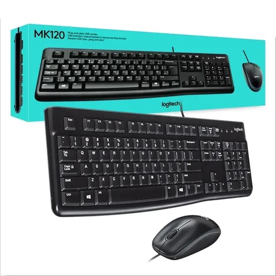 Logitech Teclado + Mouse MK120 Esp 920-004428 Negro