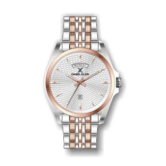 Relógio Analógico Masculino Daniel Klein Premium DK.1.12337-4 - Rosa Ouro e Prata