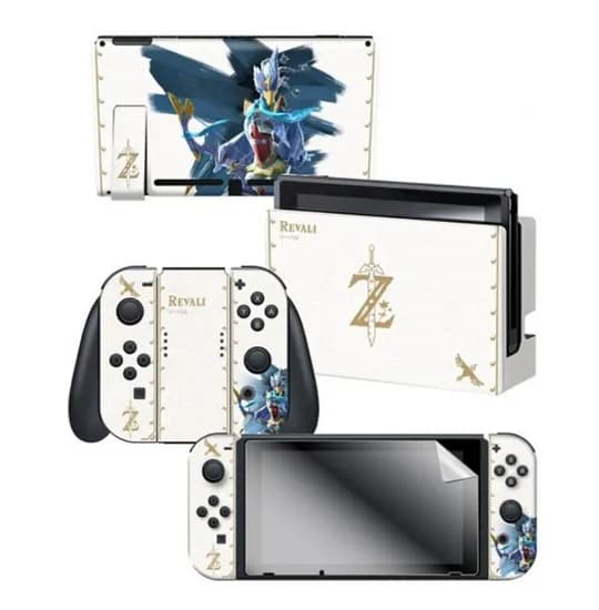Adesivo para Nintendo Switch Zelda Revali White 022279 com 3 Adesivos
