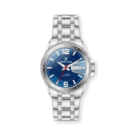 Relógio Analógico Masculino Daniel Klein Premium DK.1.12380-3 - Prata e Azul