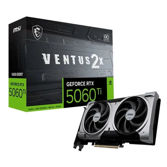 Placa de Vídeo MSI Ventus X2 Oc Plus Nvidia Geforce RTX-5060TI 16GB GDDR7